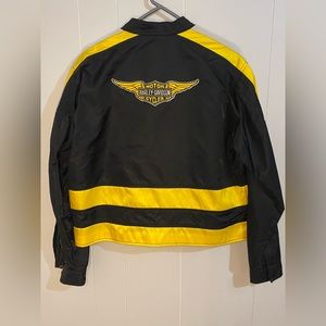 Women’s Large Yellow,Black and reflective Harley Davidson riding jacket